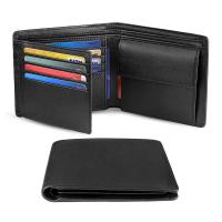 ราคา Hot 100 ของแท้หนัง RFID Blocking Slim Trifold Men กระเป๋าสตางค์เหรียญและ ID Window Minimalist กระเป๋าสตางค์สำหรับผู้ชาย (20297188165)