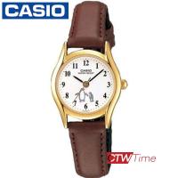 ราคา Casio นาฬิกาข้อมือผู้หญิง สายหนังแท้ รุ่น LTP 1094Q 7B6RDF หน้าปัด เพนกวิน (2599910820)