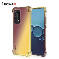 ราคา LUOWAN Gradient Case สำหรับ Huawei P50 P40 P30 P20 Pro P30 Lite Mate 30 Pro Mate 20 Mate 20Xเคสโทรศัพท์สี Gradient Case Ultra Slim Crystal Clear TPU กันชนด้านหลังสำหรับ Huawei P50 (8806009263)
