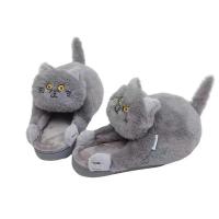 ราคา น้องแมว รองเท้าแตะ รองเท้าเดินในบ้าน รองเท้าแมว ขนนุ่ม พื้นยาง Fluffy Cat Slippers (20345754741)