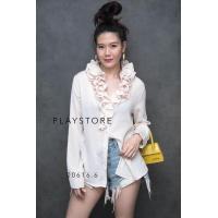 ราคา Mirrorsister 00616 6 เสื้อคอพวงมาลัย เสื้อคอระบาย เสื้อแขนยาว เสื้อทำงาน เสื้อออกงาน เสื้อสวย เสื้อน่ารัก (19129915699)