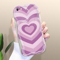 ราคา เคสโทรศัพท์เคส iPhone 6 6S 6 Plus 6S Plus 6S 6S ลายทางลายการ์ตูนรักเคสเนื้อครีมขอบลอนปลอกซิลิโคน (21111377688)