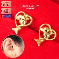 ราคา ต่างหูหุ้มทอง ไม่ลอกไม่ดำ ต่างหู ต่างหูทอง ต่างหูปักก้าน ต่างหูลายโลมา ขนาด 2 สลึง ชุบทอง100 งานฝีมือจากช่างเยาวราช (7954163519)