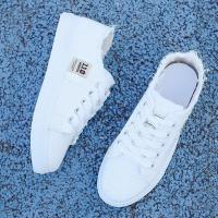 ราคา CODkuo0186 Womens White Sneakers Korean Style Vintage Casual Shoes Harajuku Ulzzang Street Fashion Sports Shoes Bahan Canvas (19710289882)