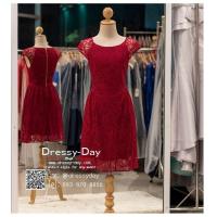 ราคา ชุดราตรีออกงาน ชุดราตรีสวยหรู ชุดราตรีสั้น BB062 RED แดง (9215836182)