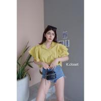 ราคา เสื้อเชิ้ตแขนพอง แขนพุ่มทรงสวยเก๋ (19346282706)