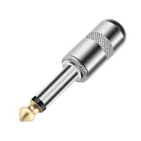 ราคา 1pc 6 35mm Mono Stereo 1 4 inch Plug Jack Male Connector Gold Plated Guitar Effects Pedal Microphone Connector (20589046873)