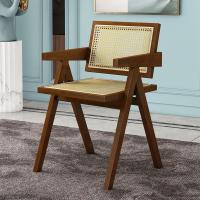 ราคา Spot parcel post Solid Wood Rattan Chair European Dining Chair Nordic and Japanese Style Home Leisure Natural Internet Celebrity Famous Accommodation Rattan Chair (20552242848)