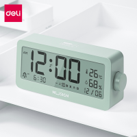 ราคา Deli นาฬิกาปลุกดิจิตอล นาฬิกาตั้งโต๊ะ นาฬิกาหัวเตียง นาฬิกาปลุกdegital นาฬกาปลุกเล็ก มี 3 สี จอ LCD บอกอุณหภูมิได้ HOMEC (18895550338)