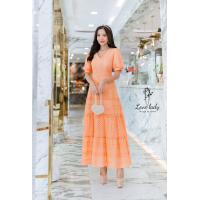 ราคา เดรสยาว ลูกไม้ฉลุ เดรสฉลุลายลูกไม้ สีส้ม สีเขียวอ่อน สีชมพู เดรสสวยเรียบร้อยชุดสวยพร้อมส่ง (20323216777)