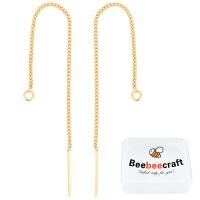 ราคา Beebeecraft 10Pcs Brass Stud Earring Findings with 925 Sterling Silver Pins Ear Threads Nickel Free Real 18K Gold Plated 82 85x1mm Pin 0 5mm (16322579068)