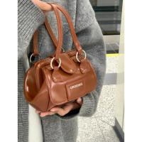 ราคา Miss Barbie กระเป๋าสะพายข้างแฟชั่นใหม่กระเป๋าโบว์ลิ่งขนาดเล็กกระเป๋าบอสตันสัมผัสได้สูง (19998358832)