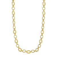 ราคา สร้อยคอทองคำแท้ 14k ลายห่วงโซ่ Shiny and Textured Oval Link Necklace in 14k Yellow Gold พรีออเดอร์ pre order ทัก chat ก่อนสั่ง (9741001551)