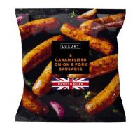 ราคา Iceland 8 Caramelised Onion Pork Sausage 480g Frozen Fresh Shipping (21280564653)