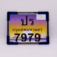 ราคา กรอบป้ายทะเบียนมอไซต์ กรอบป้ายงานสแตนเลส สีไทเทเนียม 1ชิ้น (14821169432)