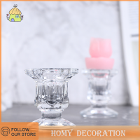 ราคา Shao เชิงเทียนแก้วคริสตัลใสเทียน Stand dining Home Decor (20309992475)