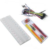 ราคา MB102 Breadboard Kit 400 830 Points Prototype Board for Arduino with 65 Jumper Wires U Shaped Solderless Breadboard Jumper Cables for DIY Electronics (21031045226)