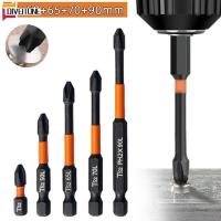 ราคา 5Pcs PH2 Impact Screwdriver Bit Magnetic Alloy Steel Cross Screwdriver 25 90mm 1 4Inch Hex Shank (21248653679)