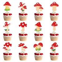ราคา ที่แต่งหน้าคัพเค้กเห็ดสำหรับของตกแต่งงานปาร์ตี้วันเกิด24ชิ้นอุปกรณ์ตกแต่งเค้กดินแดนมหัศจรรย์สำหรับงานเลี้ยงฉลองทารก (21170656790)