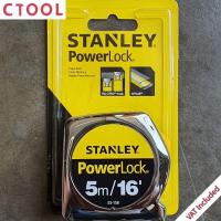 ราคา ตลับเมตร Stanley Powerlock 5 เมตร ของแท้ Authentic Measure Tape 5 Meter ซีทูล Ctoolhardware (2293108641)