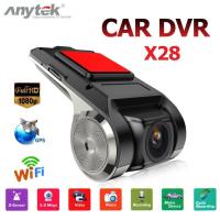 ราคา Anytek X28กล้องรถยนต์ DVRกล้องบันทึกวีดีโอ WiFi ADAS G เซ็นเซอร์ FHD 1080P (11794400082)