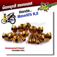 ราคา น็อตชุดสี wave125R S 1ชุด15ตัว เลสแท้ ก้นหอย น็อตชุดสีเวฟ125r น็อตชุดสีเวฟ125s น๊อตชุดสีเวฟ125rม น็อตชุดสี125r น็อตเฟรม125r น็อตชุดสี125s (17452339557)