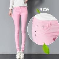 ราคา Candy Color Skinny Jeans Woman Korean Fashion Jeans Leggings for Women Slim Denim Pants Black White Pink Yellow Red Khaki Green CWFT001 (15591097888)