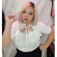 ราคา ส่งเร็วพิเศษ เสื้อผ้าสาวอวบ อก36 44 คอจีนแขนสั้น (13614884165)