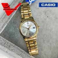 ราคา CASIO รุ่น LTP V002G รับประกันศูนย์เซ็นทรัล 1 ปี CMG นาฬิกาข้อมือผู้หญิง รุ่น LTP V002G 7B ขาวขีดใน LTP V002G 7B2 ขาวขีดนอก LTP V002G 9B3 ทองขีดโรมัน (13292311931)