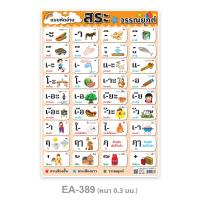 ราคา แผ่นความรู้พลาสติก ขนาด A4 แบบหัดอ่าน ก ไก่ ฮ นกฮูก แบบหัดอ่านสระ วรรณยุกต์ไทย (13999654282)