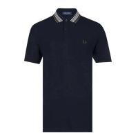 ราคา Fred Perry FRED PERRY Grain เสื้อยืดแขนสั้นมีปกลายทางคอปาดสำหรับผู้ชายเสื้อโปโลธุรกิจแบบสบายๆฤดูร้อน (20278517860)