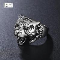 ราคา Lkyou แฟชั่นผู้ชายสไตล์พังก์เหล็กหัวเสือแหวนแหวนเครื่องประดับ (1141180910)