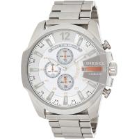 ราคา Diesel Mens DZ4328 Mega Chief Silver Tone Stainless Steel Watch (20363886457)