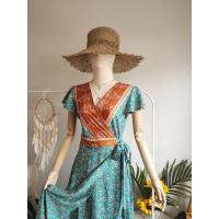 ราคา Aurora wrap dress เดรสยาว เดรสยาวผูกเอว เดรสป้าย เดรสไปทะเล เดรสโบฮีเมียน เดรสสวยๆ เดรสฟรีไซส์ (20558615846)