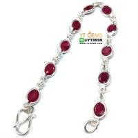ราคา สร้อยข้อมือทับทิม สร้อยข้อมือเงินแท้ พลอยทับทิมชาตั้ม YTG 9037 (17445934834)