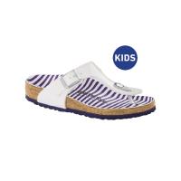 ราคา Birkenstock รองเท้าแตะ เด็กผู้หญิง รุ่น Gizeh สี Nautical Stripes White 1012723 regular (19042562287)