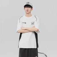 ราคา Hanlu เสื้อยืดผู้ชายแขนสั้นเสื้อยืดลายตัวอักษรสไตล์ญี่ปุ่น (19416680620)