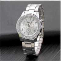 ราคา Fairy Castle Luxury Fashion Women Watch Geneva Rhinestone Stainless Steel Fake Three Eyes Quartz Watch For Women Lady Watch (14997323630)
