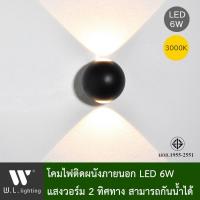 ราคา โคมไฟกิ่ง โคมไฟภายนอก โคมไฟติดผนังLED โคมไฟติดผนังภายนอก LEDในตัว 6W รุ่น WL B30 2 6W 3000K (4666954762)