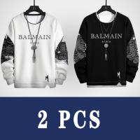 ราคา Original Balmain Paris Men S Cotton Long Sleeve Round Neck Sweater Fashion Loose Long Sleeve Round Neck T Shirt Raglan Sweatshirt Hoodie เสื้อสเวตเตอร์ (19912840612)