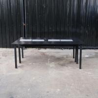 ราคา โต๊ะประชุม 6 8 ที่นั่ง ท็อปไม้สีดำ โครงขาเหล็ก มีกล่องปลั๊กไฟ 8 จุด (20824353351)