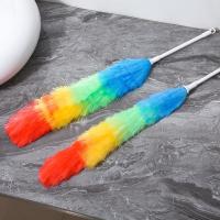 ราคา Household cleaning duster duster PP silk hair duster plastic feather duster rainbow color bendable (17167701233)