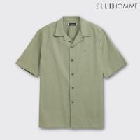 ราคา ELLE HOMME เสื้อเชิ้ตแขนสั้น คอปกเชิ้ต Cotton 100 ทรงโอเวอร์ไซซ์ สวมใส่สบาย ระบายอากาศดี W8B668 (19997124689)