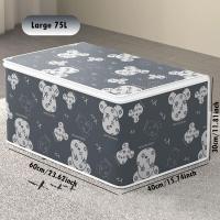 ราคา 1ชิ้นกระเป๋าจัดระเบียบเสื้อผ้าสีน้ำตาลกาแฟและหมีพิมพ์ลายหมีสีเทาสำหรับกางเกงยีนส์และผ้ายีนส์กล่องเก็บชุดชั้นในผ้าไม่ทอ (20676690062)