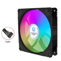 ราคา Fan Case 12cm 6PIN RGB Lovingcool YK 01 Black White พัดลมเคส ขนาด 12 ซ ม (21200924535)