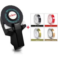 ราคา พร้อมเทป4เส้น เครื่องพิมพ์พกพาขนาดเล็กสำหรับ MOTEX E101 Labeller ชุดเทปลายนูน3D 9มม สำหรับ DYMO 12965 1880เครื่องพิมพ์ดีด (12100417175)