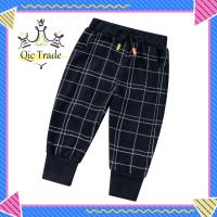 ราคา QIC Children Long Pants Trousers Plaid Pants Jogger Pants Drawstring Sweatpants With Pocket (20918368834)