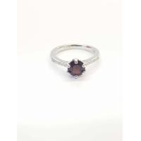 ราคา แหวนพลอยโกเมน การ์เนต เงินแท้ 925 เคลือบทองคำขาว (2193072114)