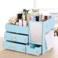 ราคา ชั้นวางเครื่องสำอาง 3ชั้นใหญ กล่องใส่เครื่องสำอางค์ มีกระจก 25 5cmx16 5cmx19cm รุ่นมีกระจก (8484140857)