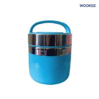 ราคา WOOKEE กระปุกใส่อาหารเก็บความร้อน ถ้วยหูหิ้ว 2 ชั้น กล่องใส่อาหาร มิดชิด กระปุกใส่ซุป แกง ของร้อน ข้าว (12558239186)